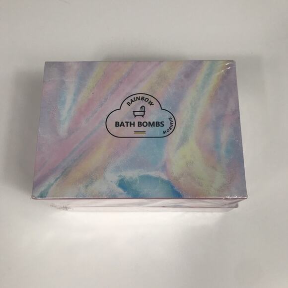 Rainbow Bath Bombs (2 Packs), Large Size 6.35oz Organic Bath Bomb - Picture 3 of 5